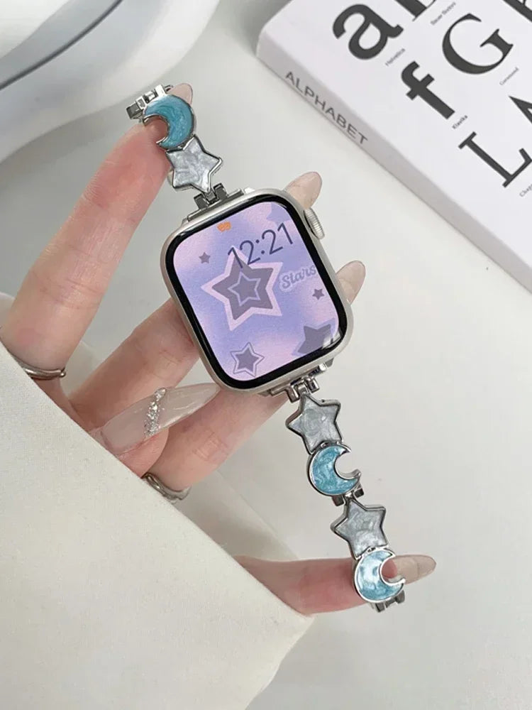 Stainless steel band for Apple Watch ultra 2 49mm 9 8 7 41 45mm Jewelry Strap for iWatch series 6 5 4 SE 42 44mm 38 40mm correa