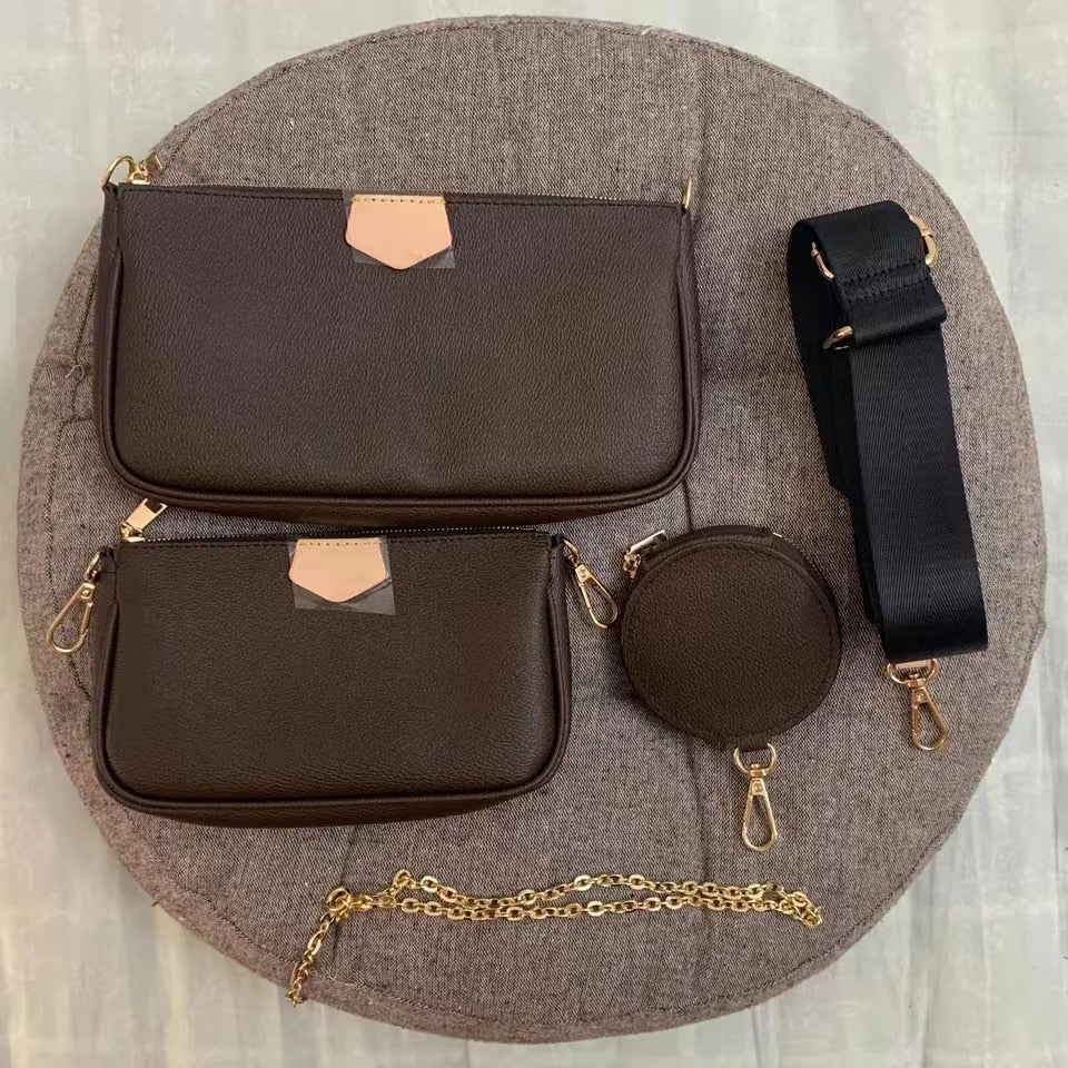 High Quality New Shoulder Bag Fashion Women Three-Piece Messenger Bag MULT1 CHETTE ACCESS000RlES Classic Handbags With Box