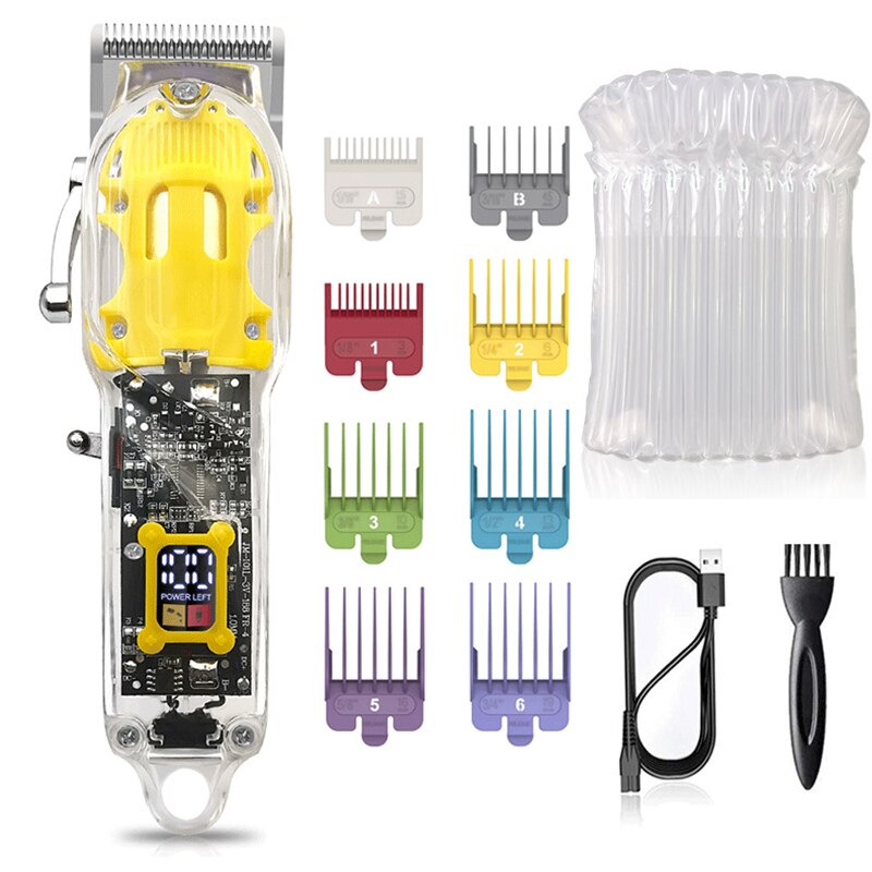 Professional Hair Clipper Rechargeable Hair Clipper Razor LCD Screen Powerful Hairs Trimmer Cutting Machine Barber Haircut USB