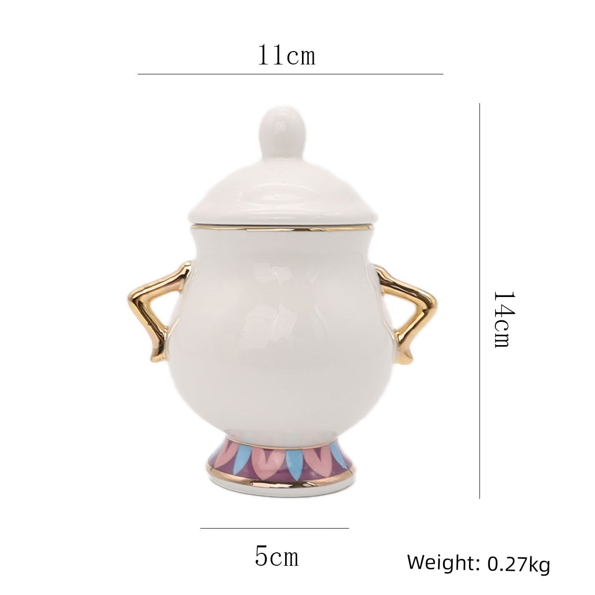 In Stock Gold-Plated Japanese Version Ceramic Cup Sucrier Teapot