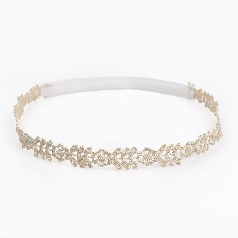 Baby Headband Gold Flower Leaf Girl Newborn Kids Children Elastics Bandage Hair Accessory Hairbands Clothing Photography Baptism