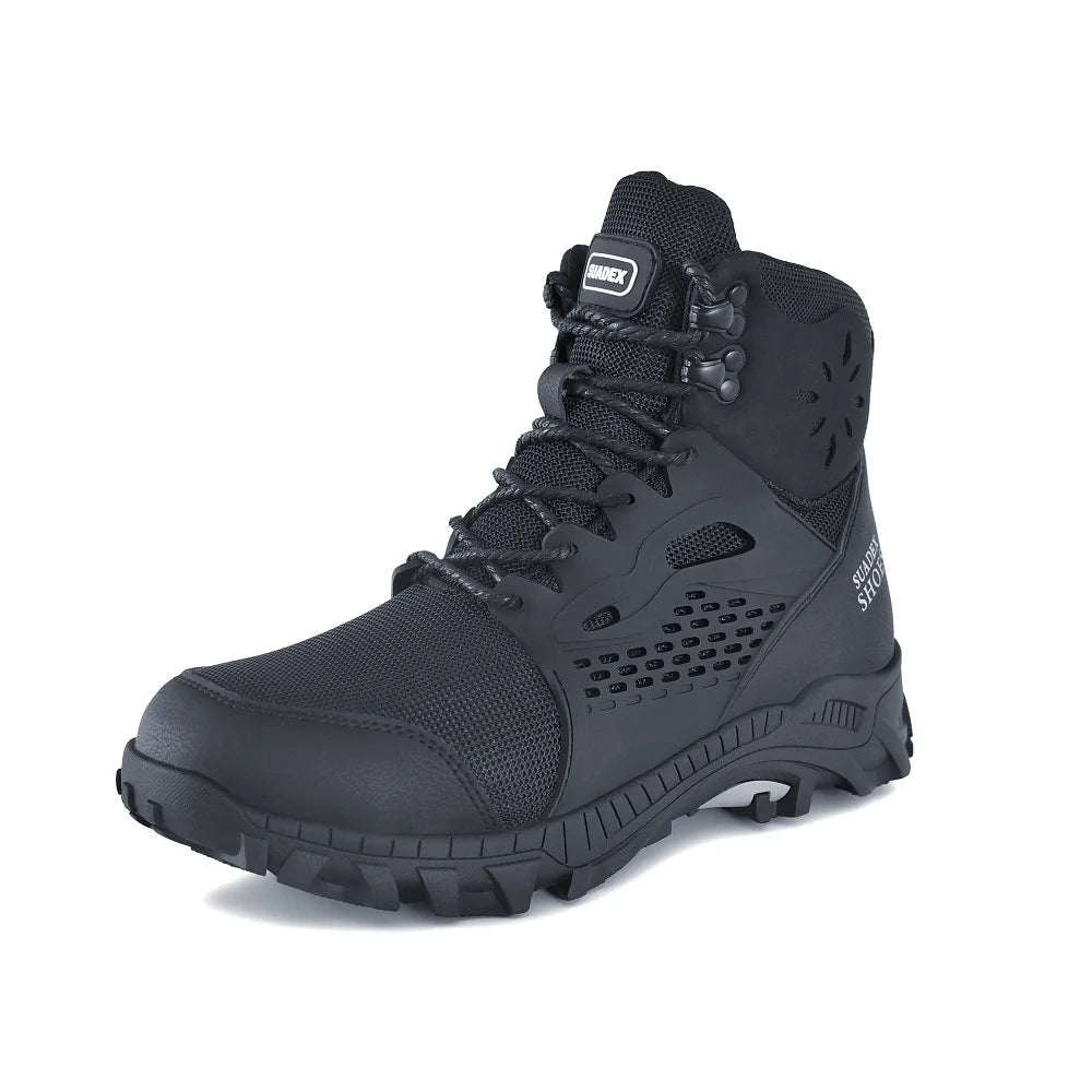 SUADEX S1 Safety Boots Men Work Shoes Anti-Smashing Steel Toe Work Safety Shoes Male Female Boots Anti-slippery EUR Size 37-48