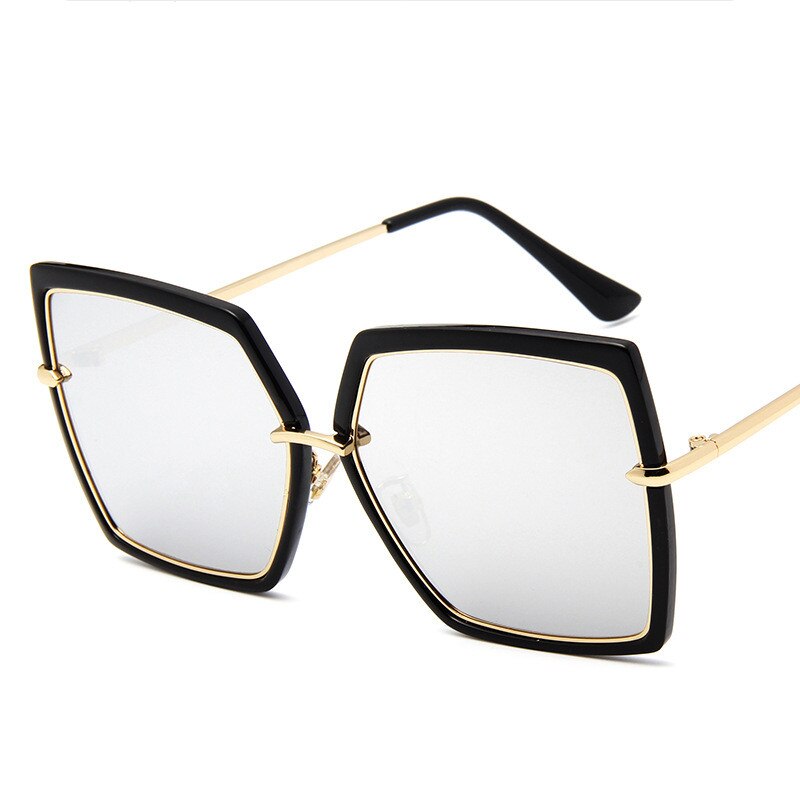 2023 Oversized Sunglasses Women Brand Designer Metal Square Eyewear New Female Shades Big Mirror Sun Glasses Superstar oculos
