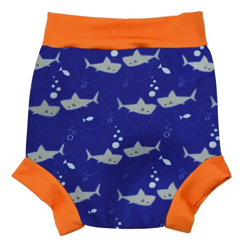 Leakproof Swimming Diaper Newborn Baby High Waist Swimming Nappies Baby Boys Girls Cartoon Printed Cloth Diapers