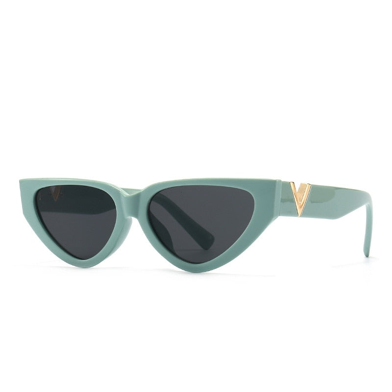 Retro Cat eyt Sunglasses Women 2023 Vintage Designer V Sun Glasses Men Fashion Rectangle Jelly Glasses Women lentes de sol mujer