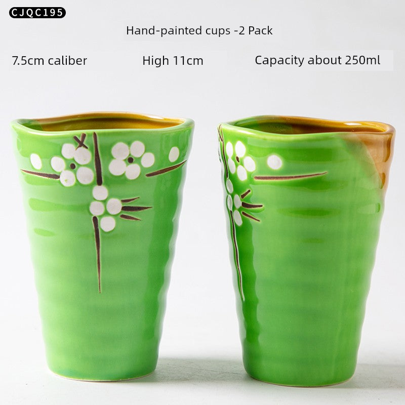 Cup Ceramic Mug with Cover Spoon Tea Cup Retro Domestic Coffee Cup Creative Personalized Trend Couple's Cups