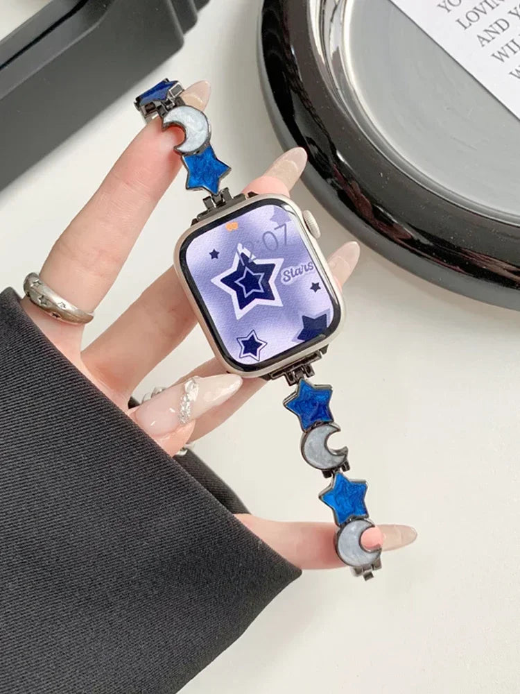 Stainless steel band for Apple Watch ultra 2 49mm 9 8 7 41 45mm Jewelry Strap for iWatch series 6 5 4 SE 42 44mm 38 40mm correa