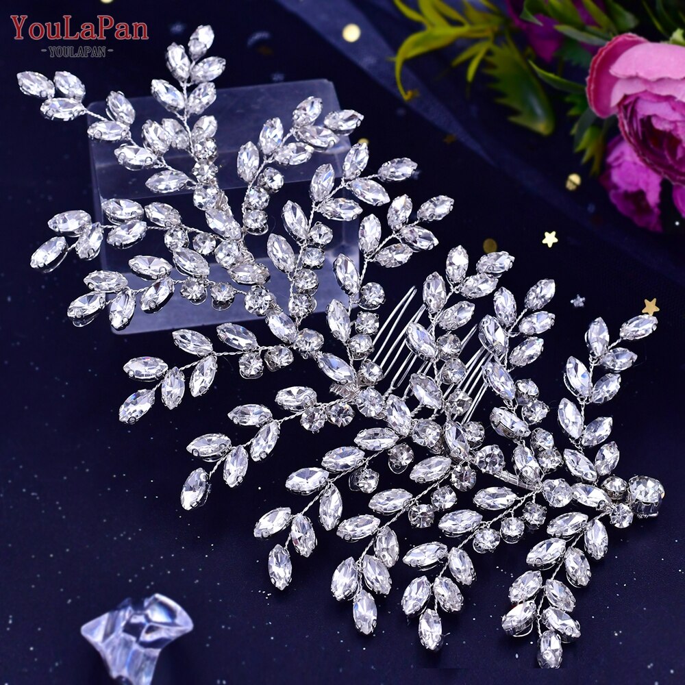 YouLaPan HP438 Shiny Bridal Headdress Luxury Wedding Headband Women Hair Accessories Queen Headpiece Party Banquet Headwear