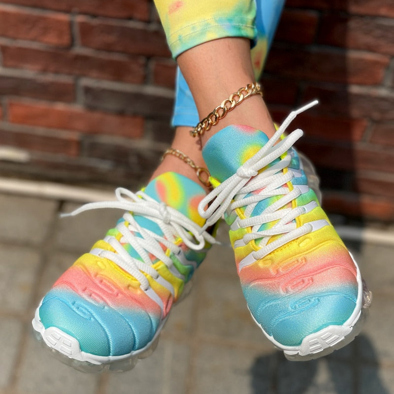 Red Casual Sports Shoes for Women Comfort Mesh Tennis Shoes Light Sneakers Women 2023 New Plus Size 43 Student Vulcanized Shoe