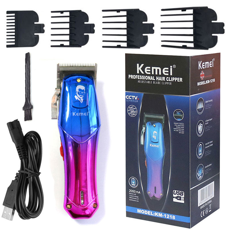 Original Kemei Cord/Cordless Powerful Men Hair Clipper Rechargeable Electric Beard Hair Trimmer Adjustable Hair Cut Machine