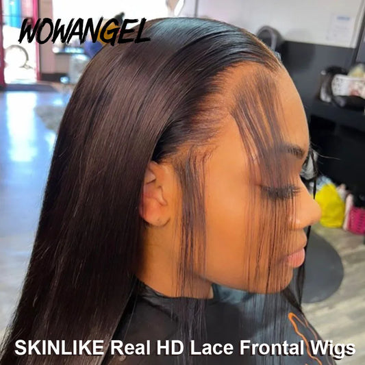 250% 34inch 13X6 HD Lace Front Wigs Straight HD Lace Frontal Human Hair Wigs Full Lace Wigs Pre Plucked Melt Skins For Women