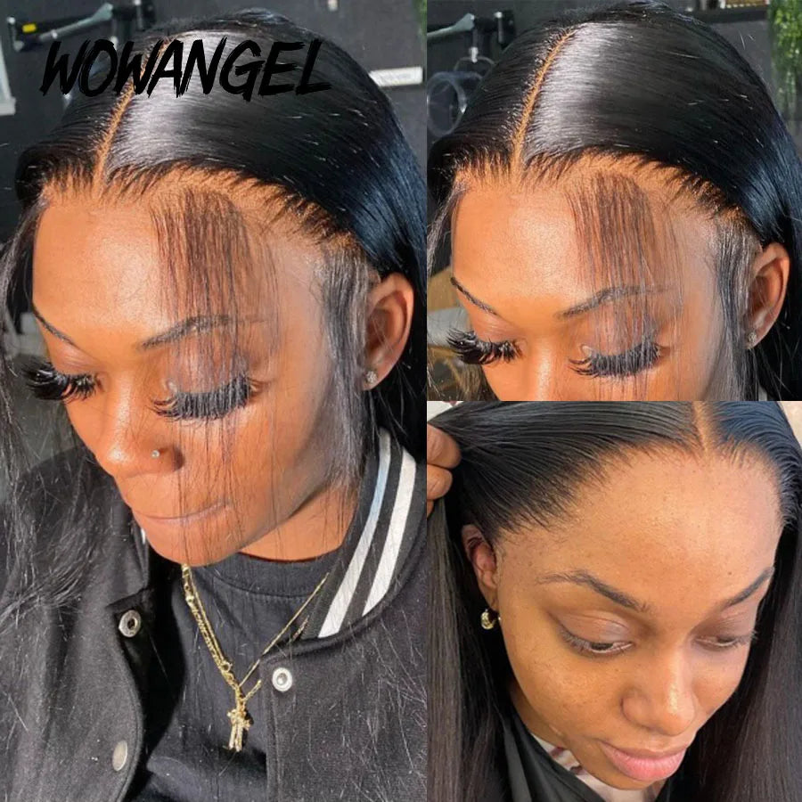 250% 34inch 13X6 HD Lace Front Wigs Straight HD Lace Frontal Human Hair Wigs Full Lace Wigs Pre Plucked Melt Skins For Women