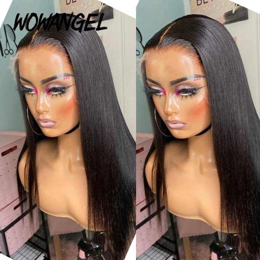 250% 34inch 13X6 HD Lace Front Wigs Straight HD Lace Frontal Human Hair Wigs Full Lace Wigs Pre Plucked Melt Skins For Women