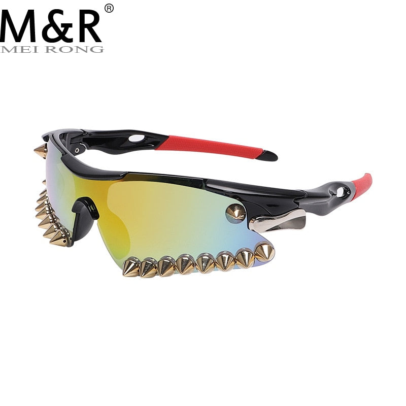 Luxury Steampunk Diamond Sunglasses Goggle New Women Men Y2k Punk Sport Sun Glasses Cycling Riding Shades Eyewear De Sol Oculos