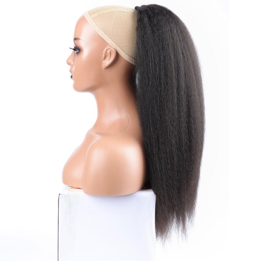 High Puff Afro Kinky Straight Ponytail Synthetic Black Woman Hair Drawstring Ponytail Long Hair Extension Ponytail For Women