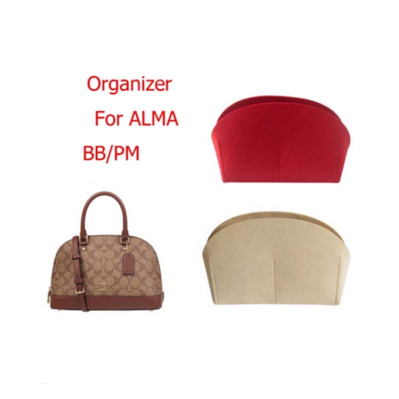 For Alma BB bag Insert Organizer Makeup Small Handbag Organize Inner Purse Portable Cosmetic bing Shell bag organizer Christmas