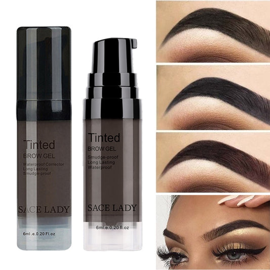 6 Colors Black Brown Eyebrow Gel Long Lasting Waterproof Eye Brow Tint Cream Smooth Makeup Eyebrow Wax Pomade Cosmetics 6ML