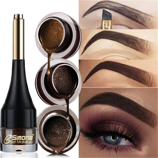 4 Colors Enhancers Eyebrow Cream Long-lasting Waterproof Air-cushion Dye Brows Gel Brown Tinted Natural Liquid Eyebrows Makeup