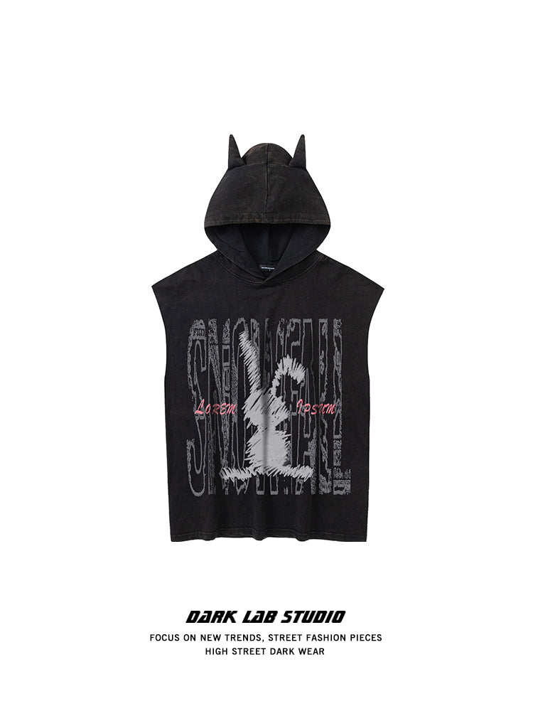 Fashion Brand Vest American High Street Dark Loose Cartoon