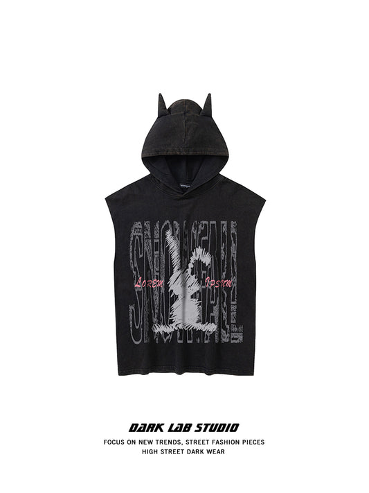 Fashion Brand Vest American High Street Dark Loose Cartoon