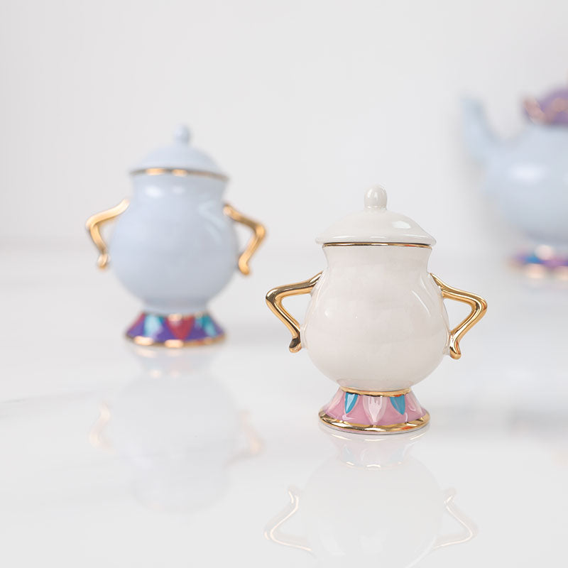 In Stock Beauty And The Beast Teapot Gold-Plated Teapot Japanese Tea Pot Wife Archie Cup Ceramic Cup Mug Sucrier