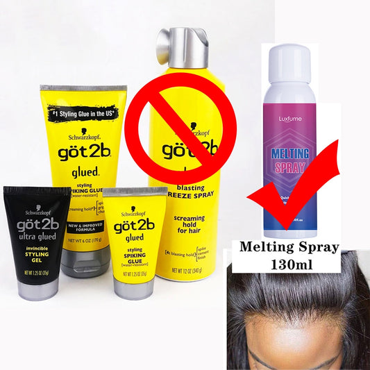 got 2b glued lace melting spray for lace wigs got2b glued spray 130ml got 2b freeze spray for wig adhesives dege control gel