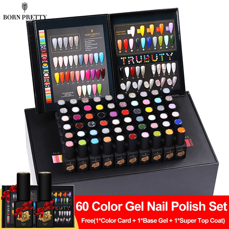 BORN PRETTY 15ml 60 Bottles Gel Nail Polish Set Manicure All for Nails Semi Permanent Soak Off UV LED Gel Varnish Lot