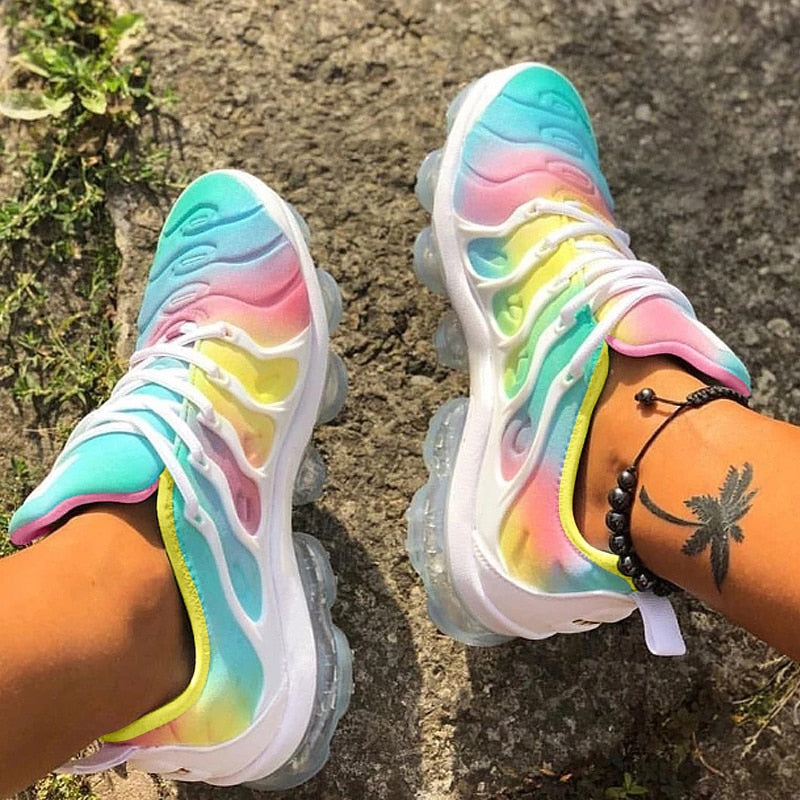 Red Casual Sports Shoes for Women Comfort Mesh Tennis Shoes Light Sneakers Women 2023 New Plus Size 43 Student Vulcanized Shoe