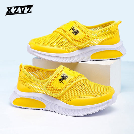 XZVZ Kids Sneakers Breathable Mesh Children's Casual Shoes Cute Buckle Design Boy Girls Flat Shoes Lightweight Kids Footwear