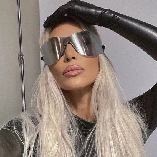 Oversized Punk Rimless Sunglasses Women Men Y2K Sports Sun Glass for Ladies 2022 Luxury Brand Designer Goggle Shades Eyewear
